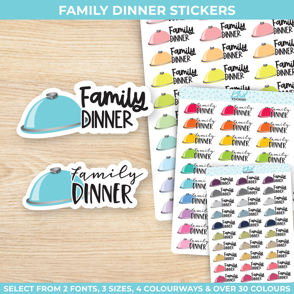 Family Dinner Stickers Small