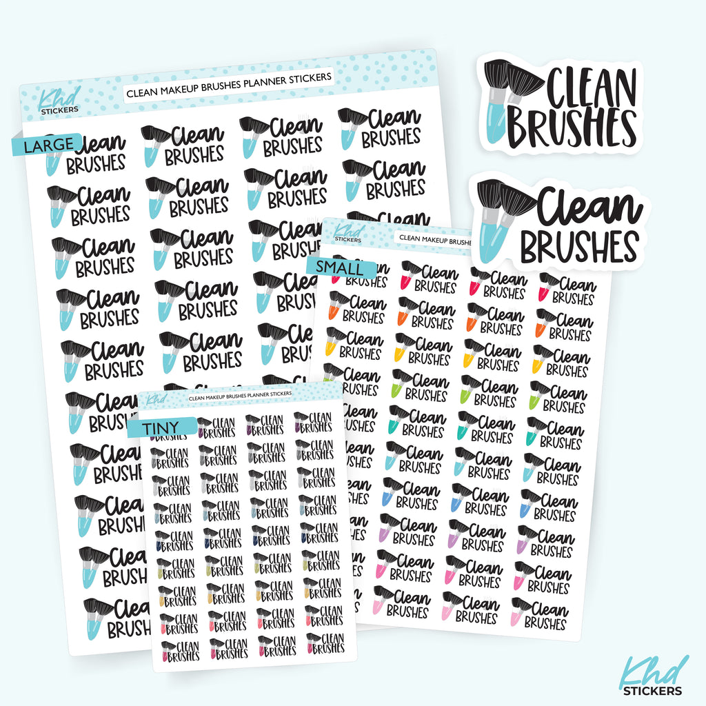 Clean Brushes Stickers Small