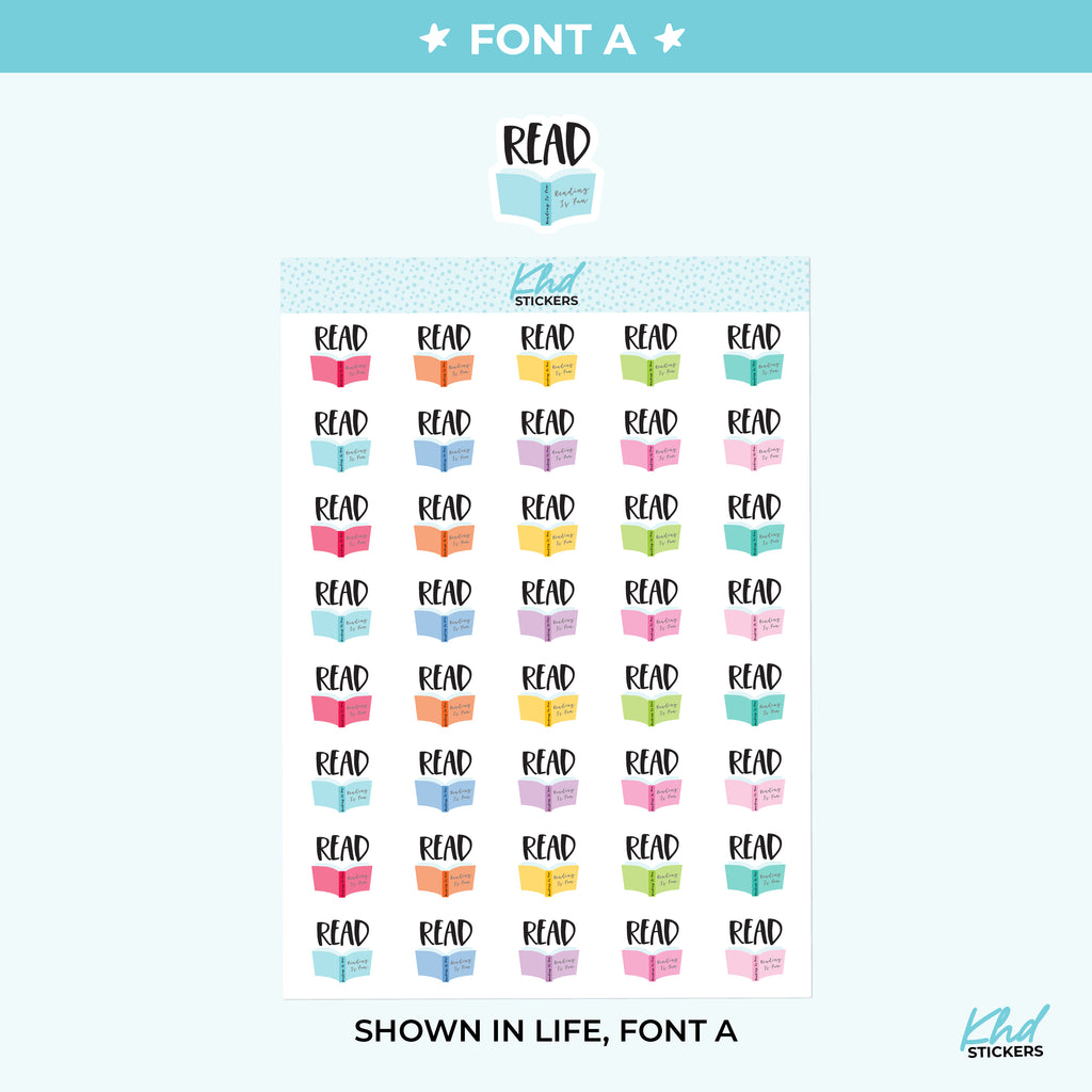 Read Planner Stickers Small