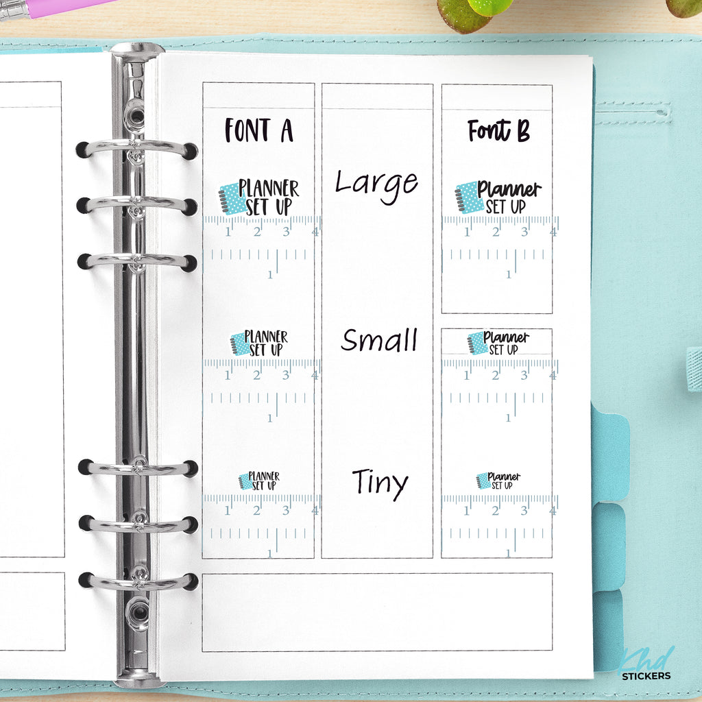 Planner Set Up Stickers Small