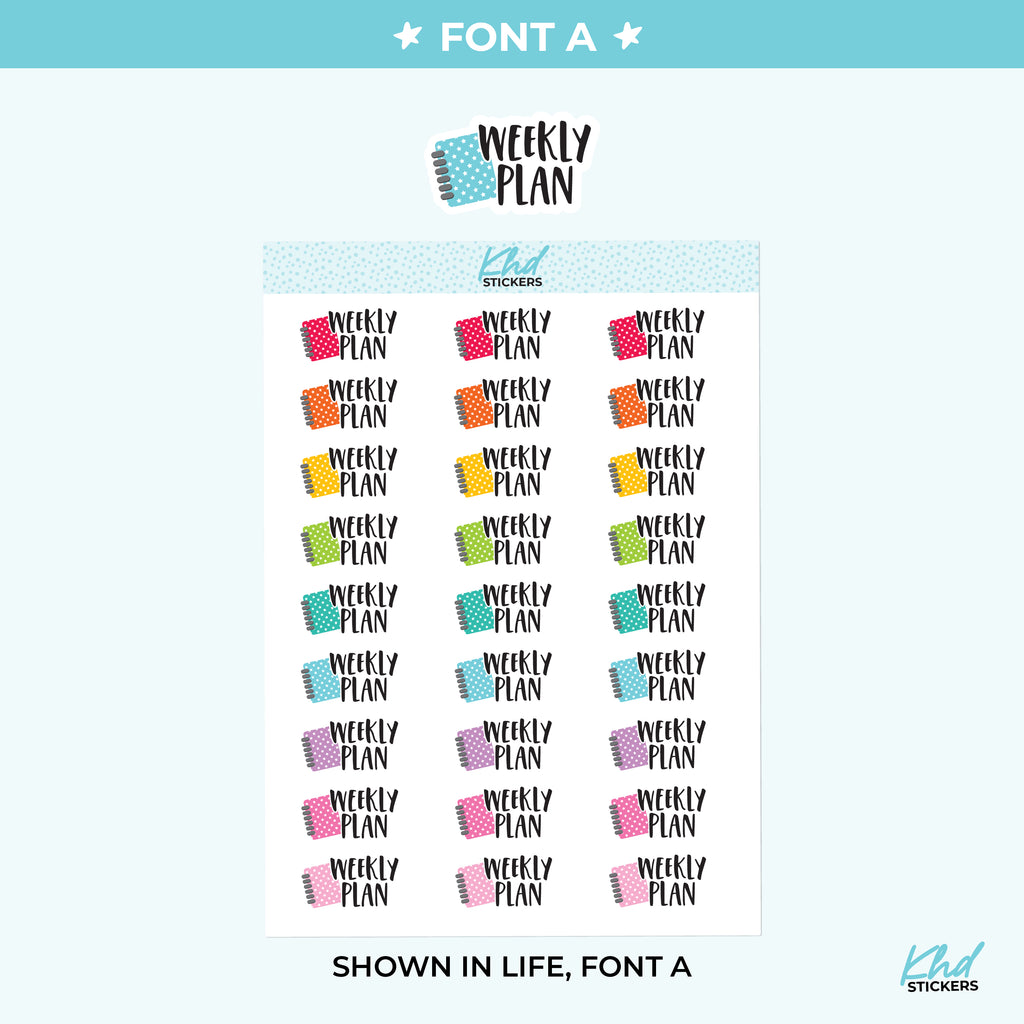 Weekly Plan Stickers Small