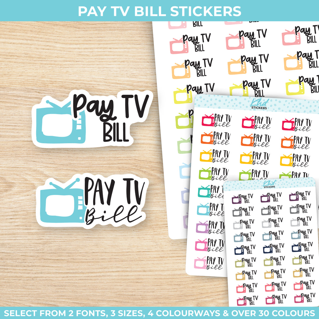 Pay TV Bill Stickers Small