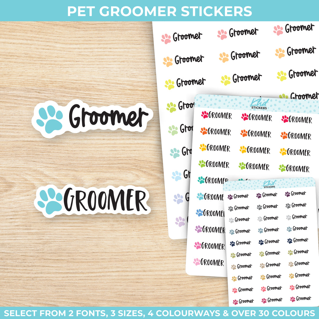 Pet Groomer Stickers Small