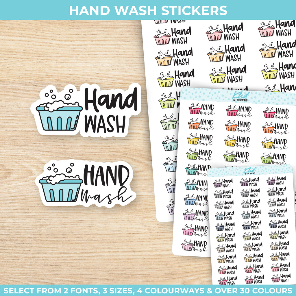 Hand Wash Stickers Small