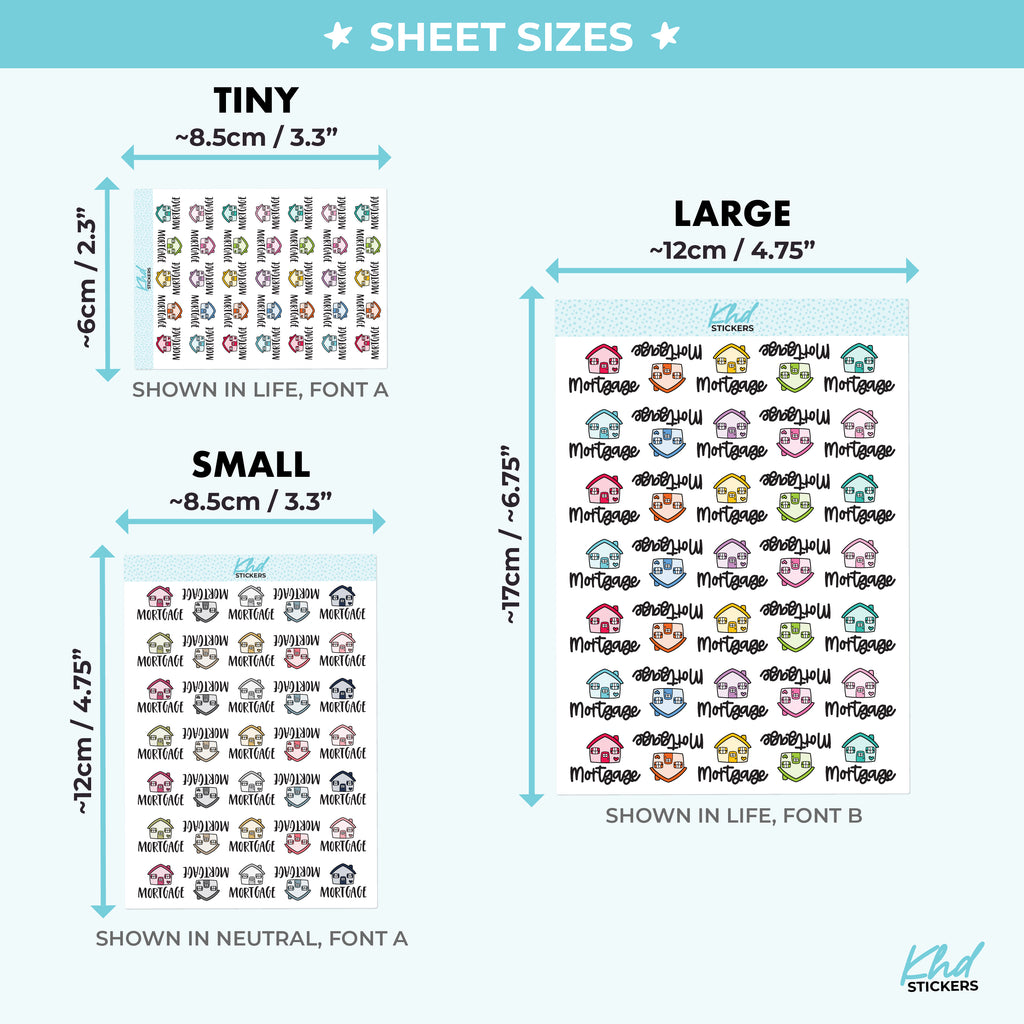 Mortgage Planner Stickers Small