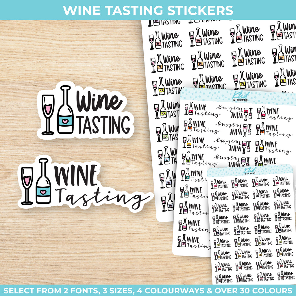 Wine Tasting Planner Stickers Small