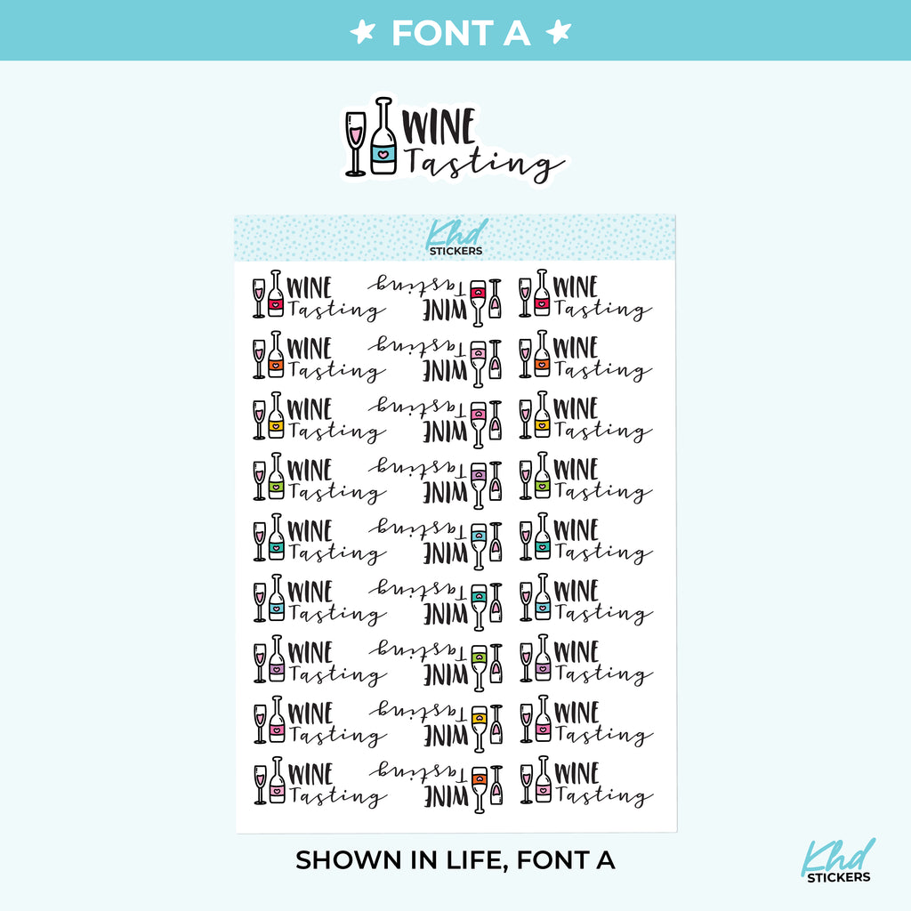 Wine Tasting Planner Stickers Small