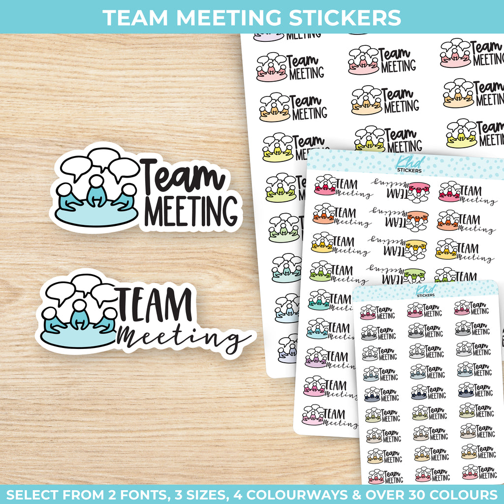 Team Meeting Planner Stickers Small