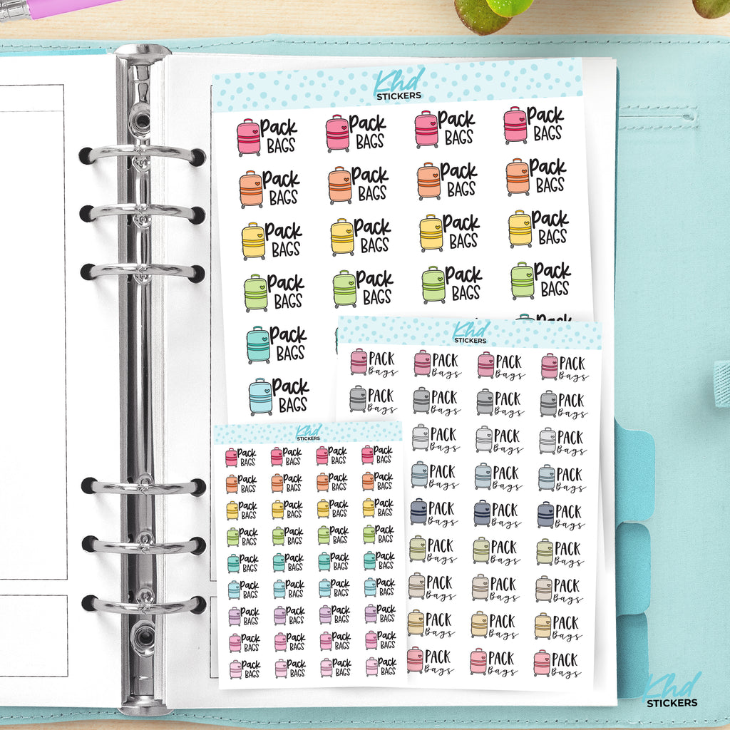 Pack Bags Planner Stickers Small