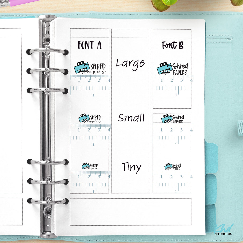 Shred Papers - Script Planner Stickers Small