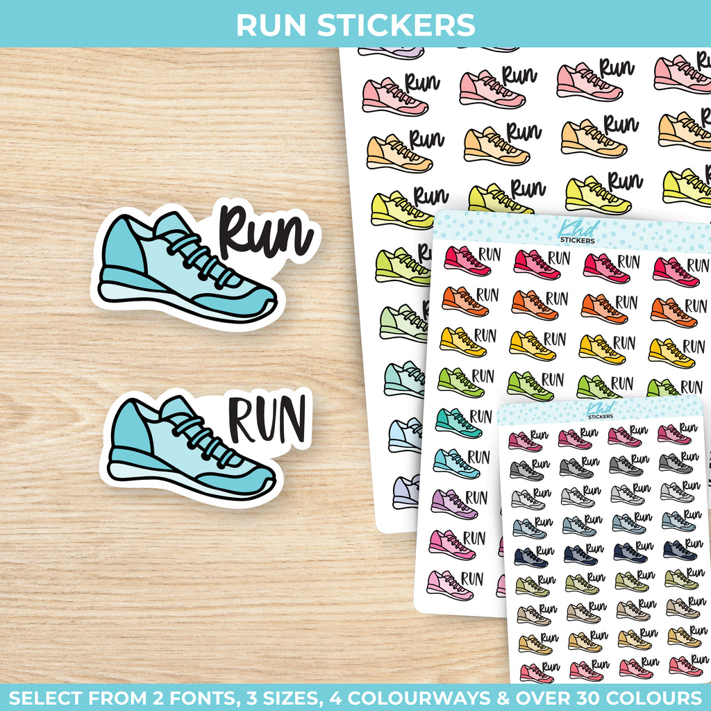 Run  Planner Stickers Small