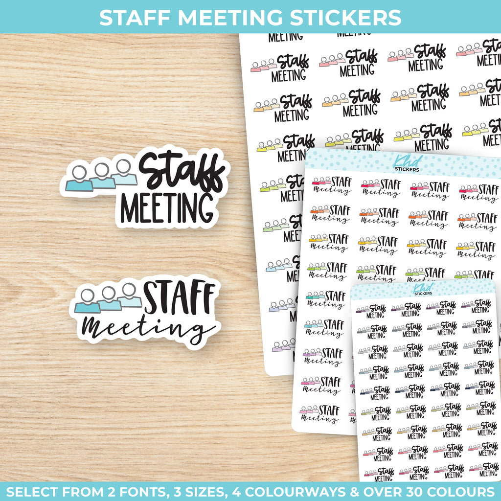 Staff Meeting Stickers Small