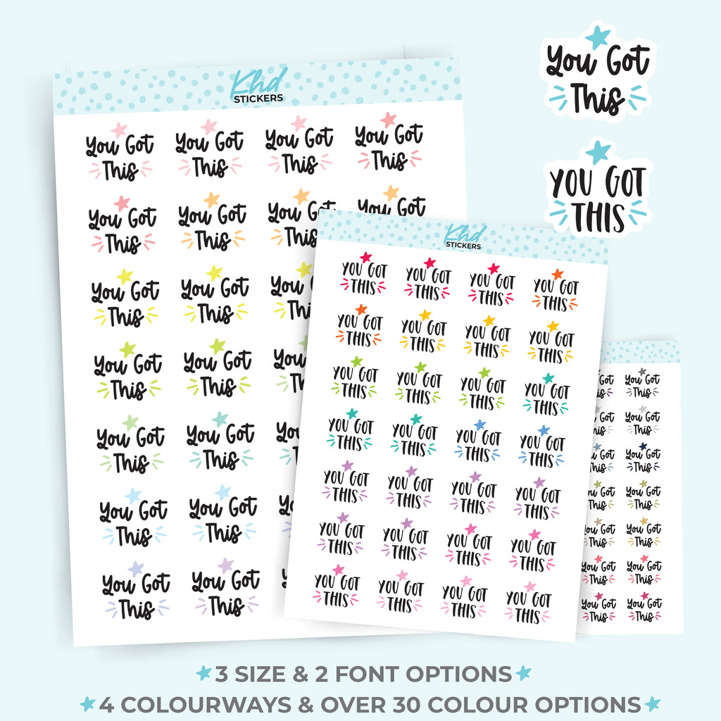 You Got This Planner Stickers Small