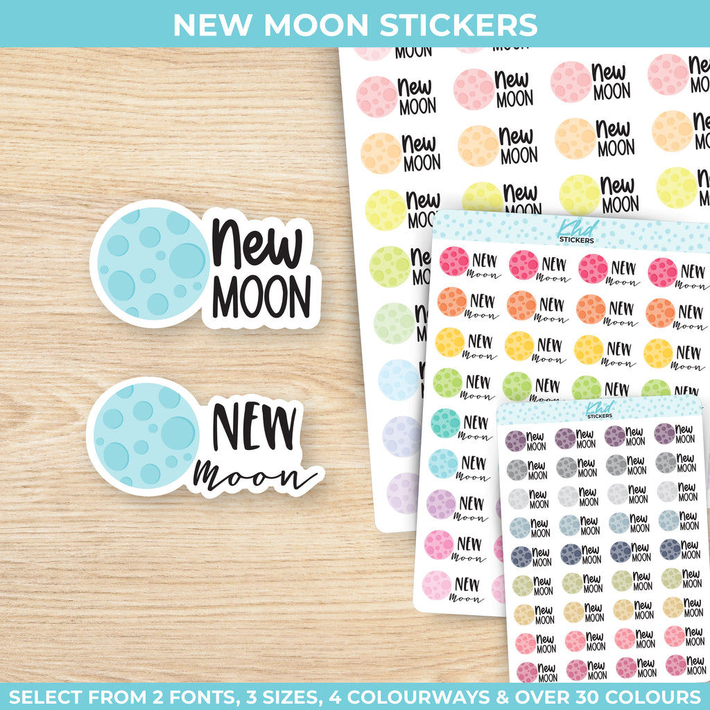 New Moon Stickers Small