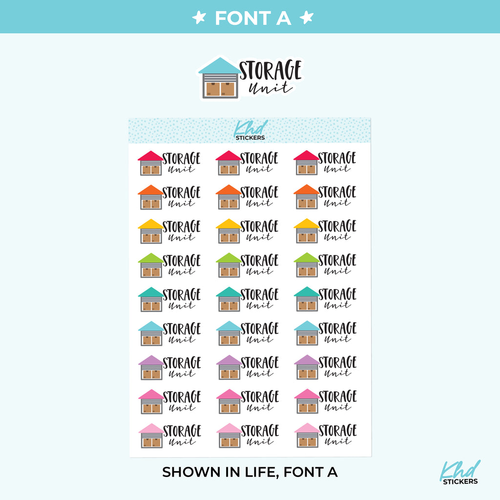 Storage Unit Planner Stickers Small