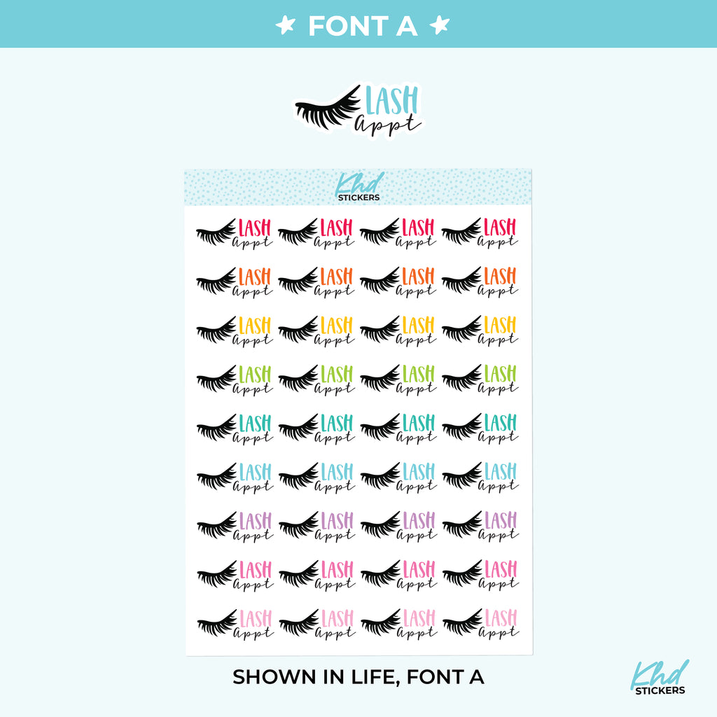 Lash Appointment Planner Stickers Small