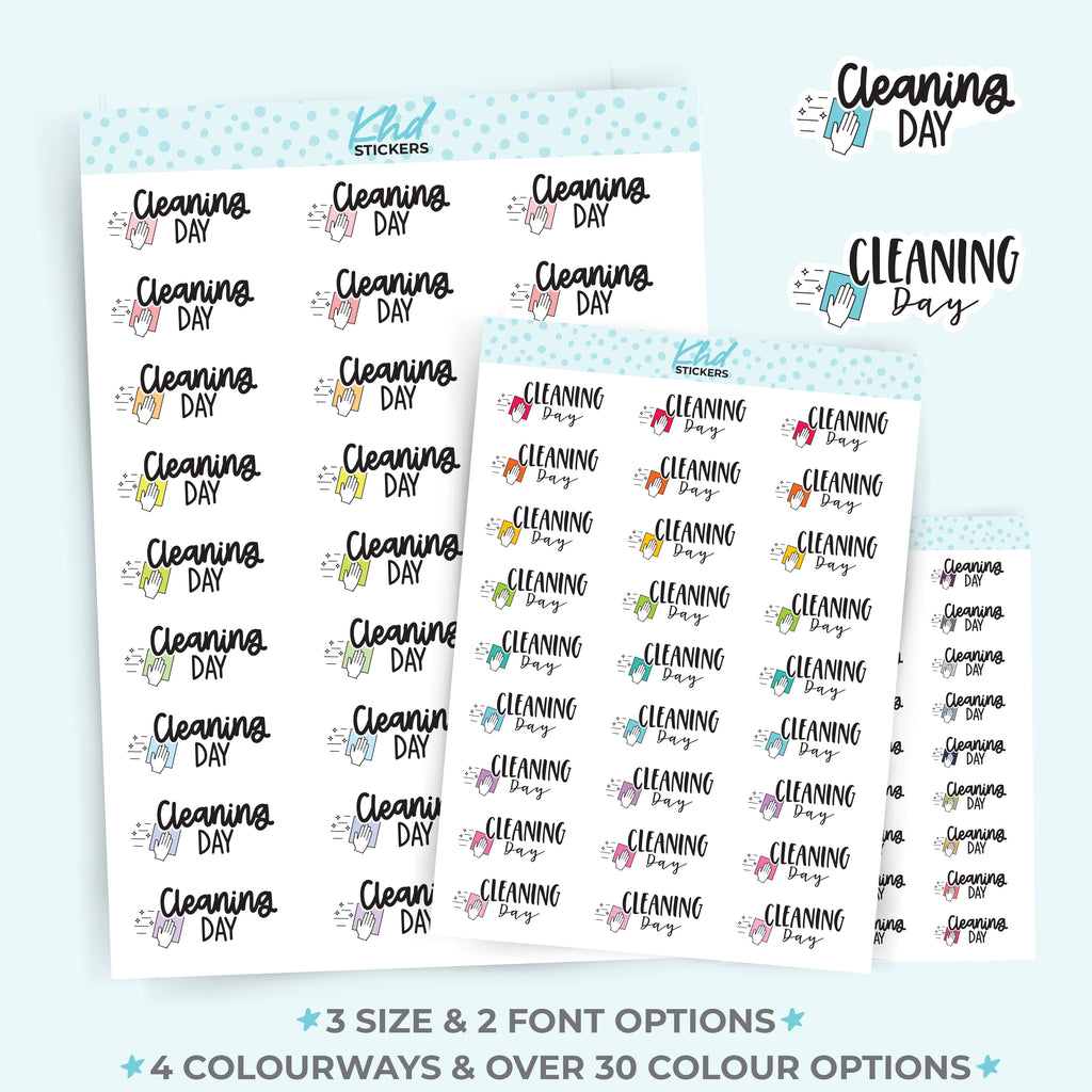 Cleaning Day Planner Stickers Small