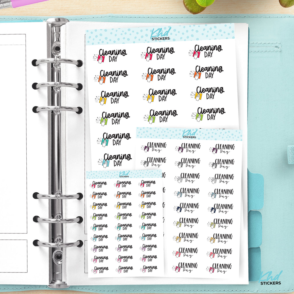 Cleaning Day Planner Stickers Small