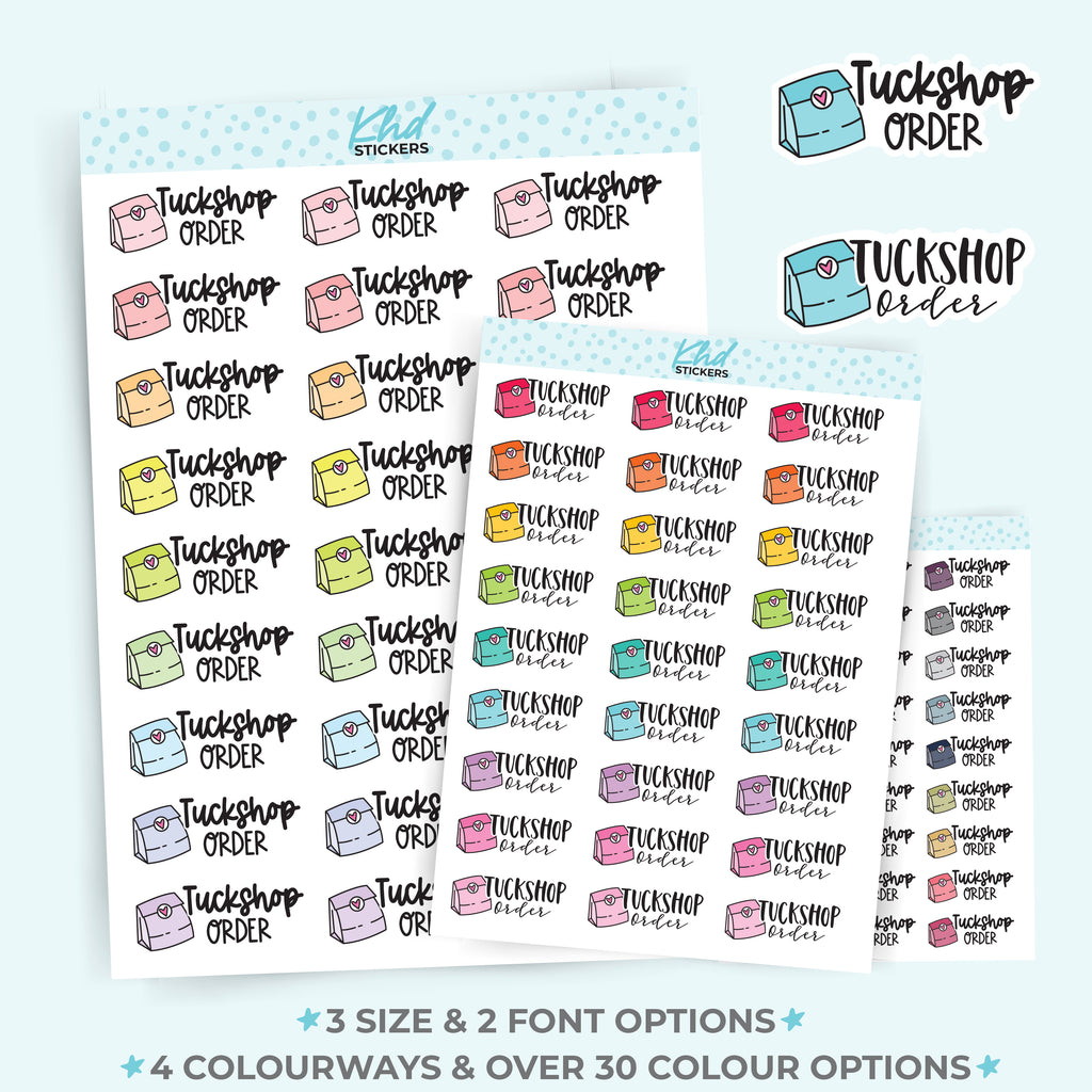 Tuckshop Order Planner Stickers Small