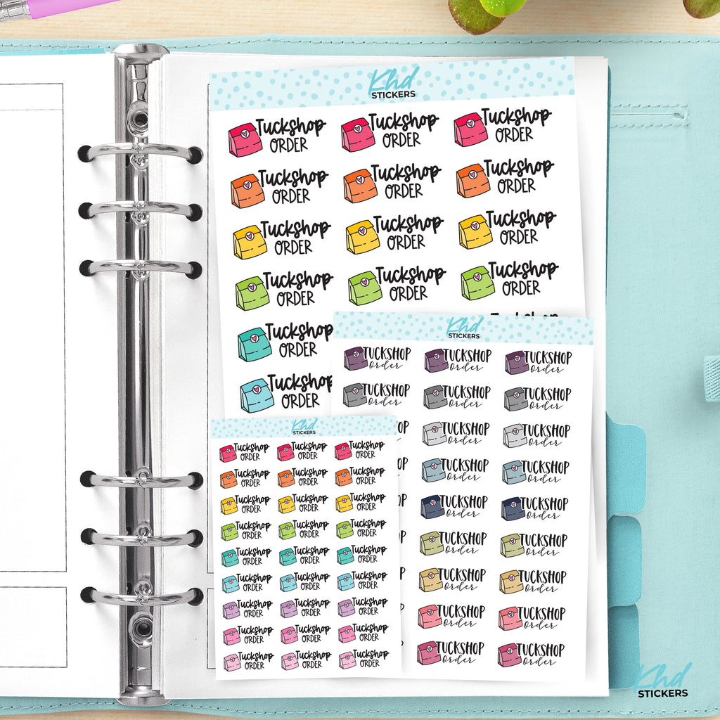 Tuckshop Order Planner Stickers Small