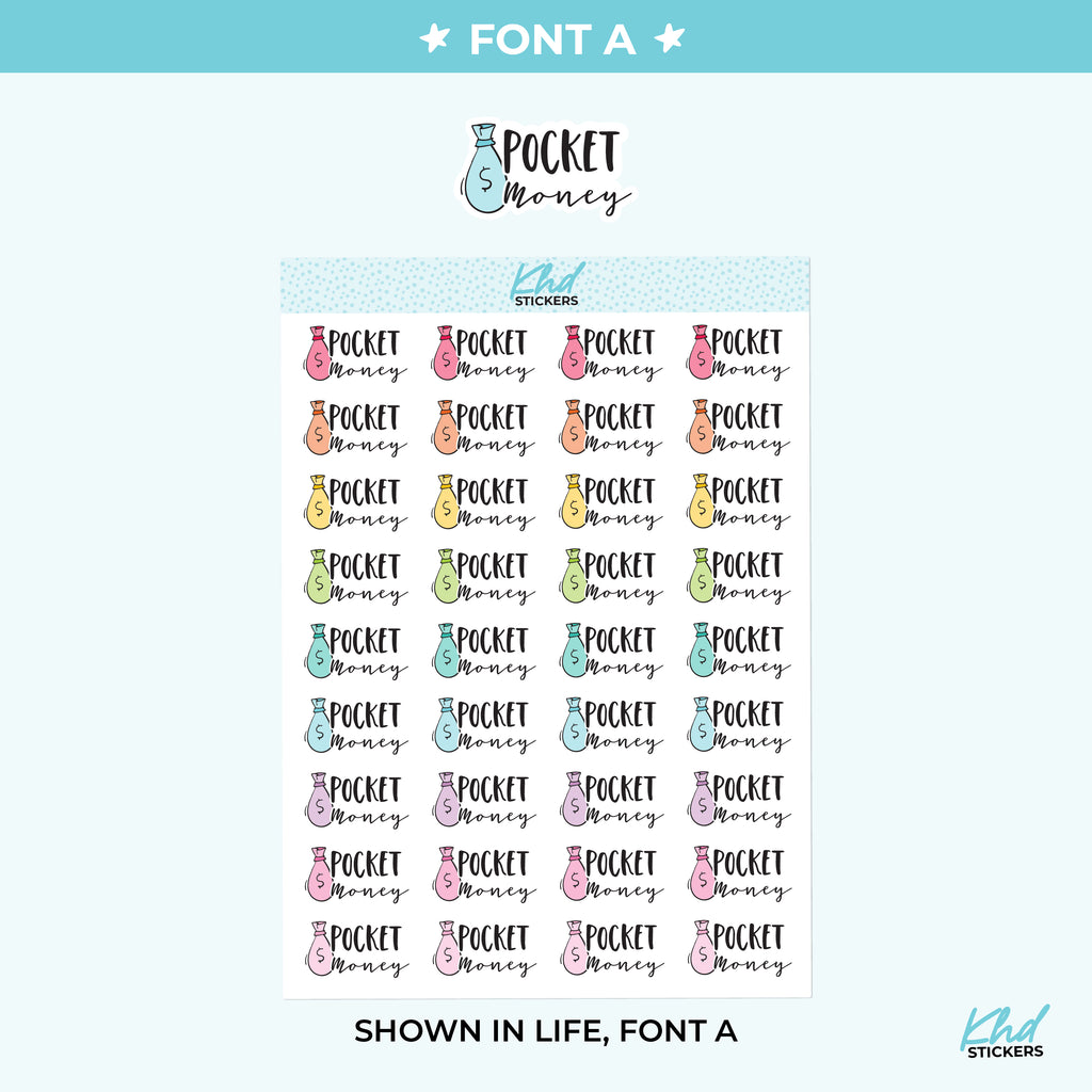 Pocket Money Planner Stickers Small