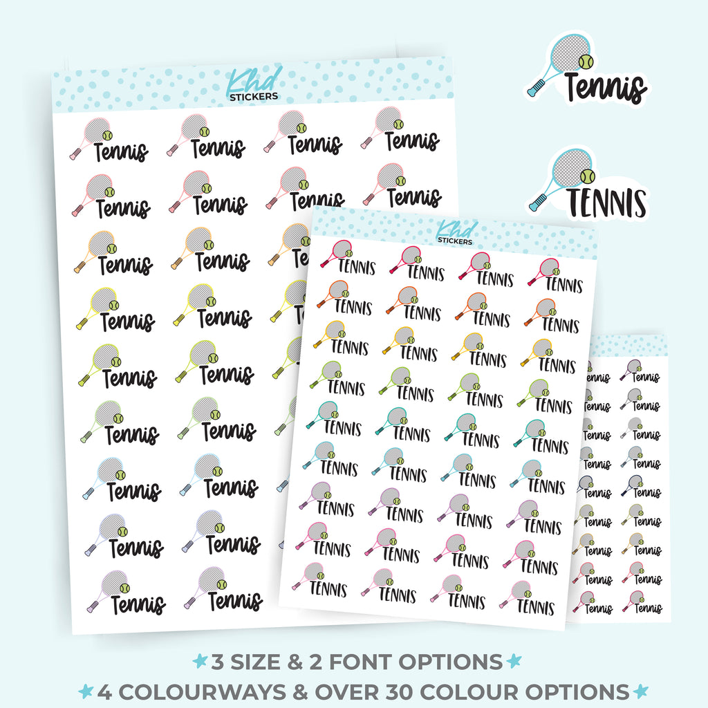 Tennis Planner Stickers Small