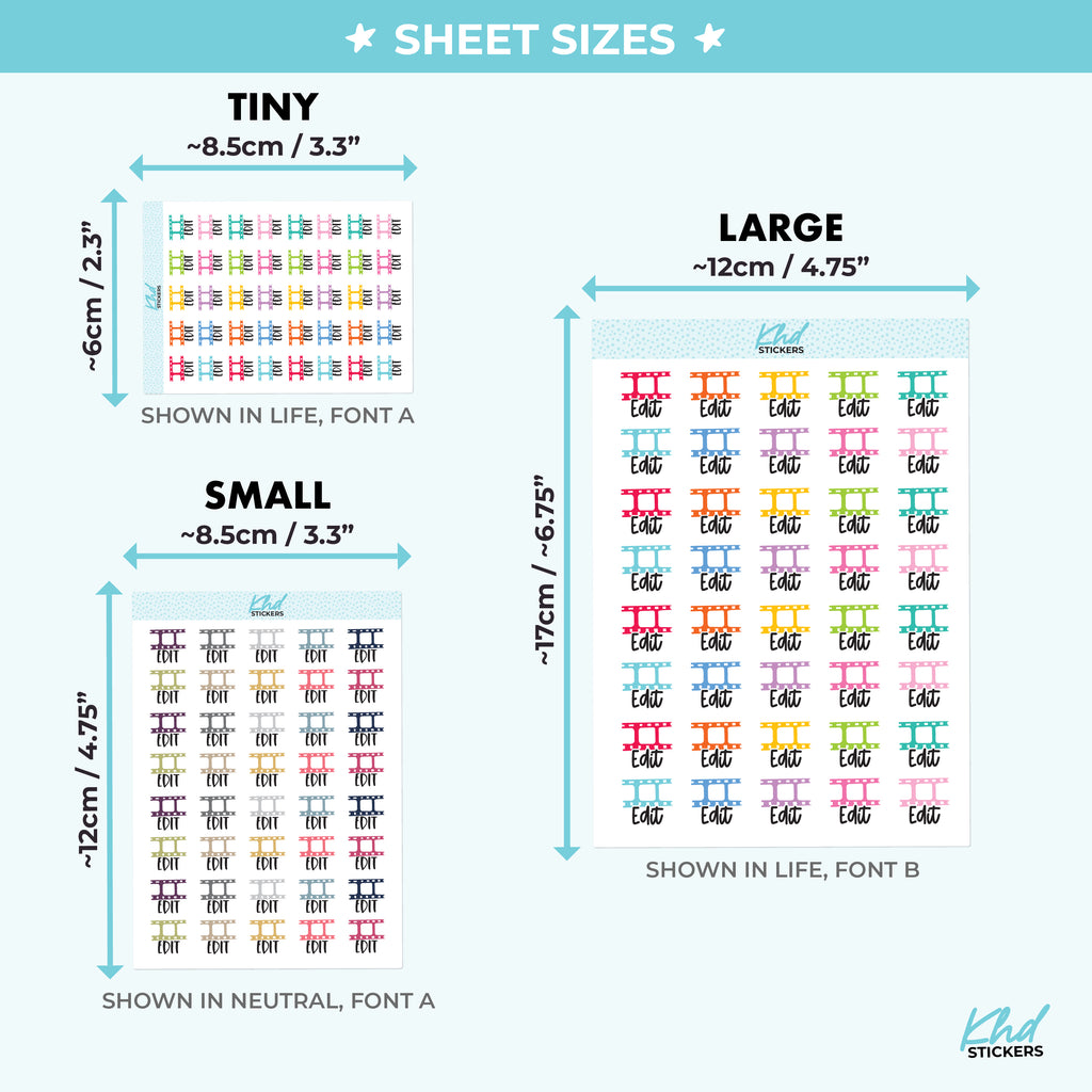 Edit Planner Stickers Small