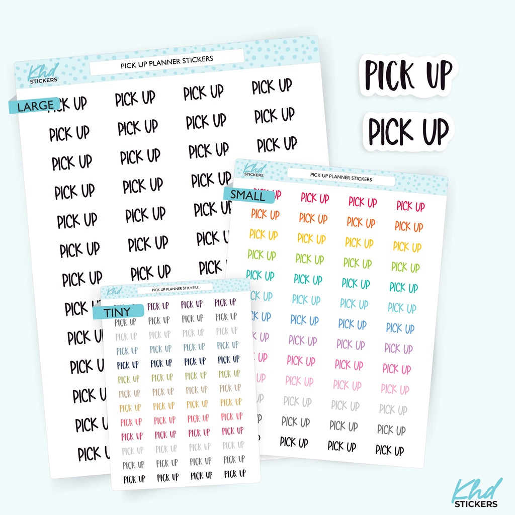 Pick Up Planner Stickers Small