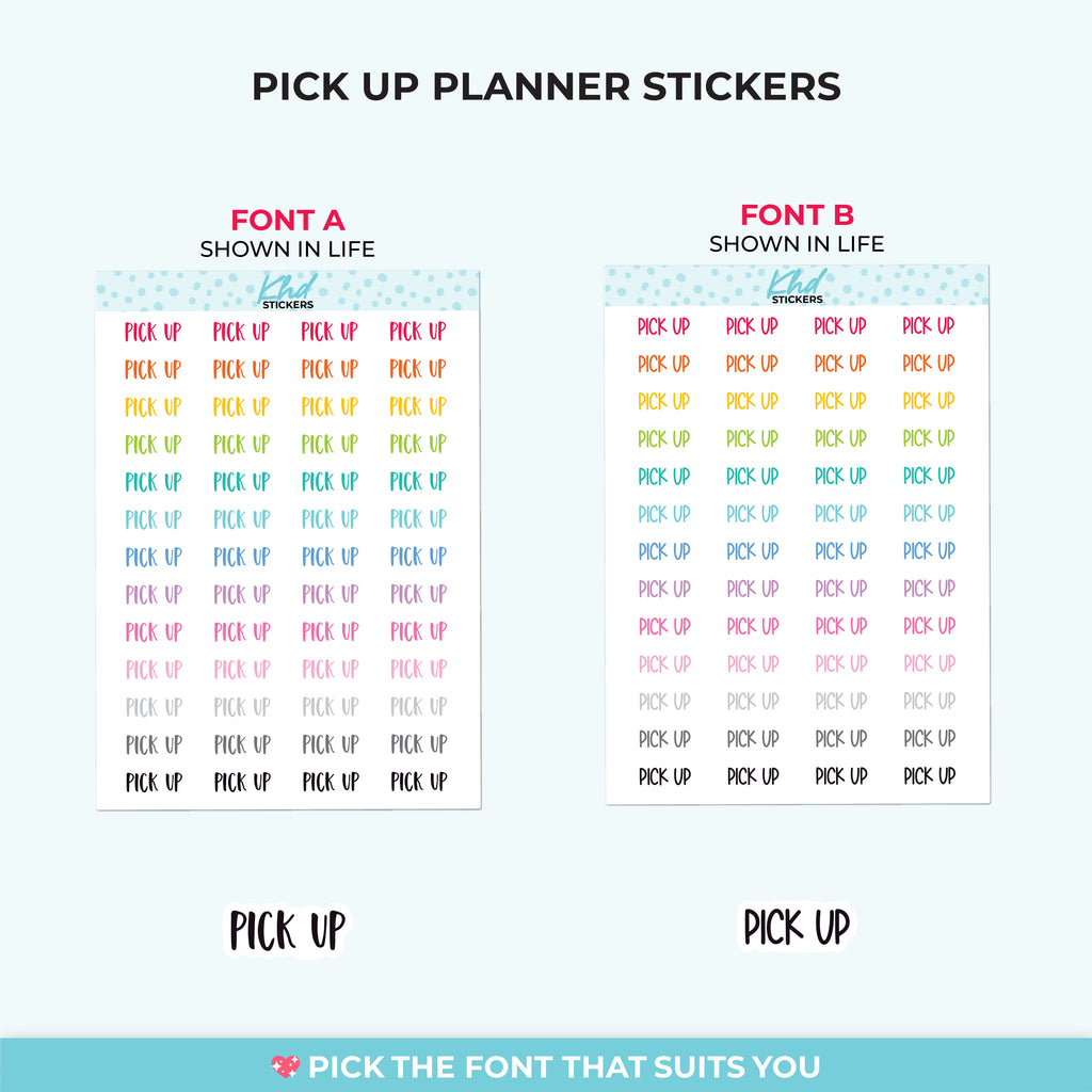 Pick Up Planner Stickers Small