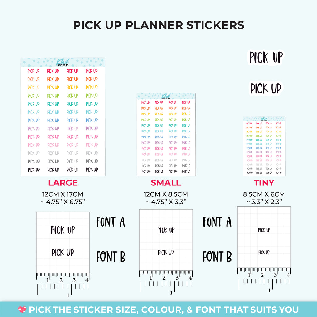 Pick Up Planner Stickers Small
