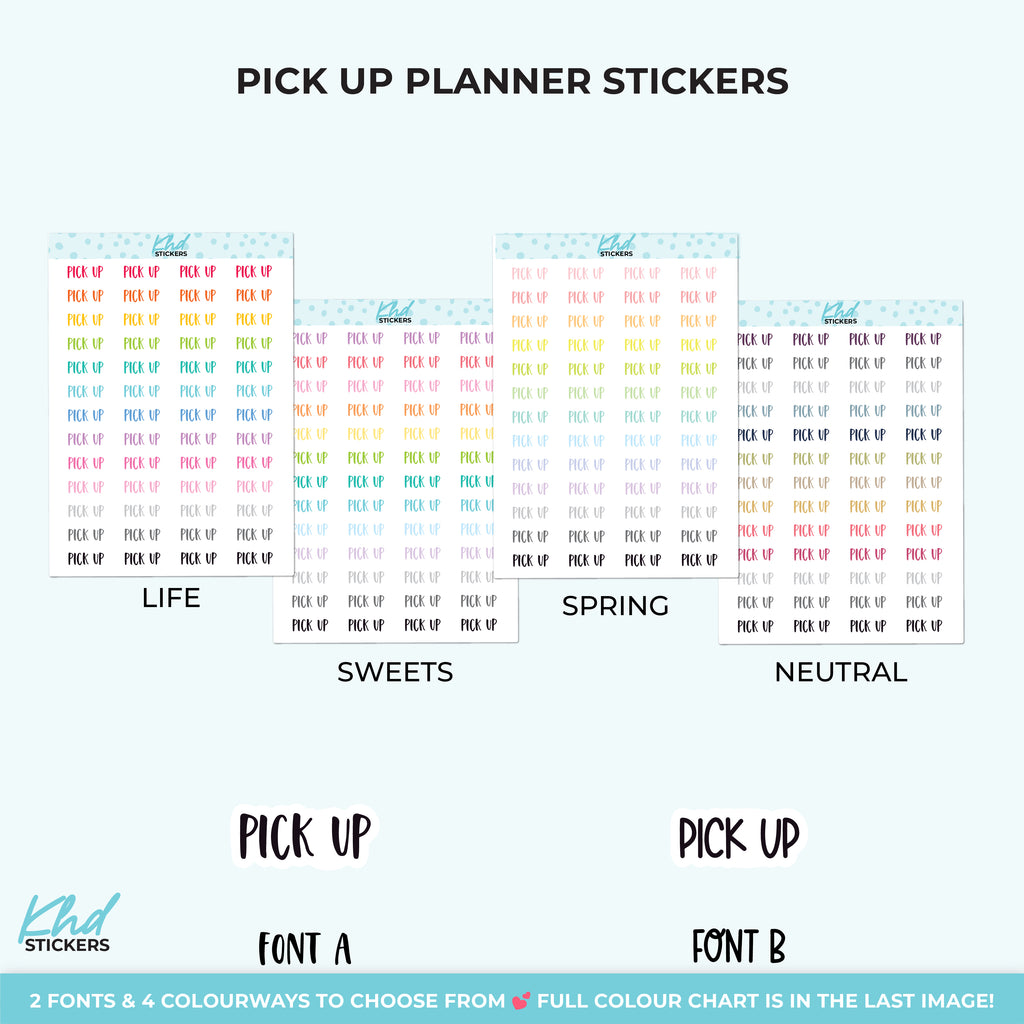 Pick Up Planner Stickers Small