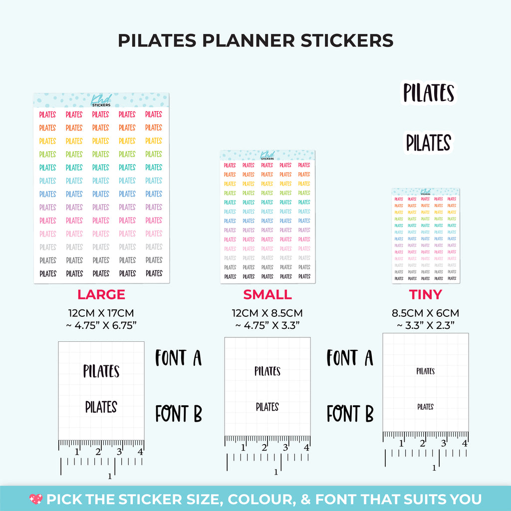 Pilates Planner Stickers Small