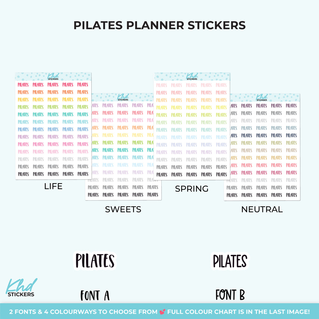 Pilates Planner Stickers Small