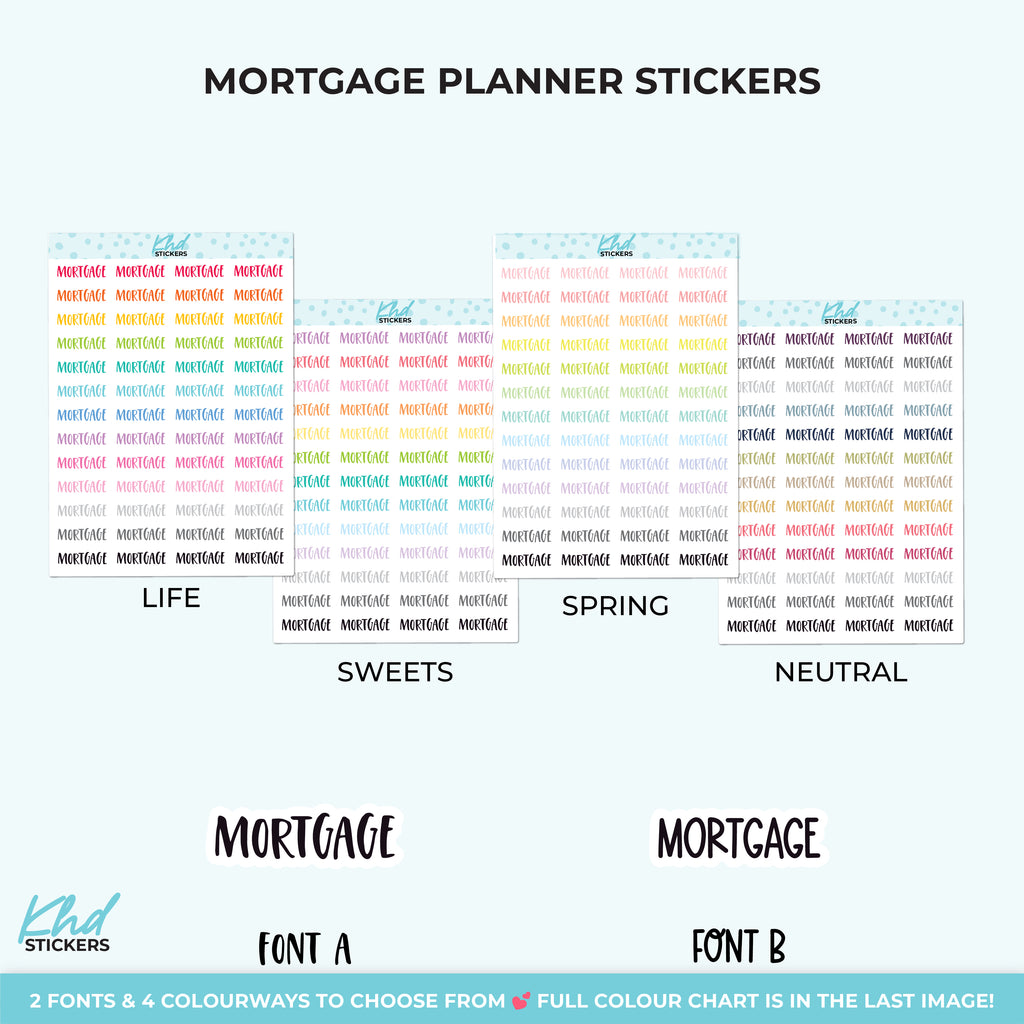 Mortgage Planner Stickers Small