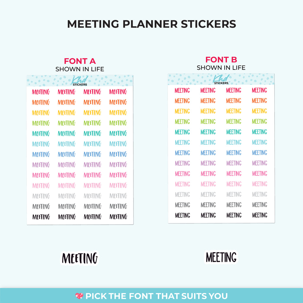 Meeting Planner Stickers Small