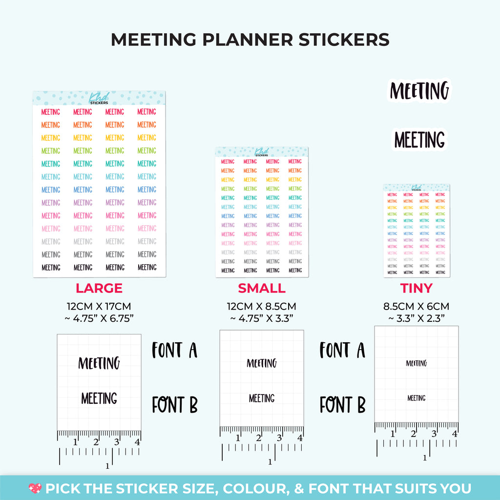 Meeting Planner Stickers Small