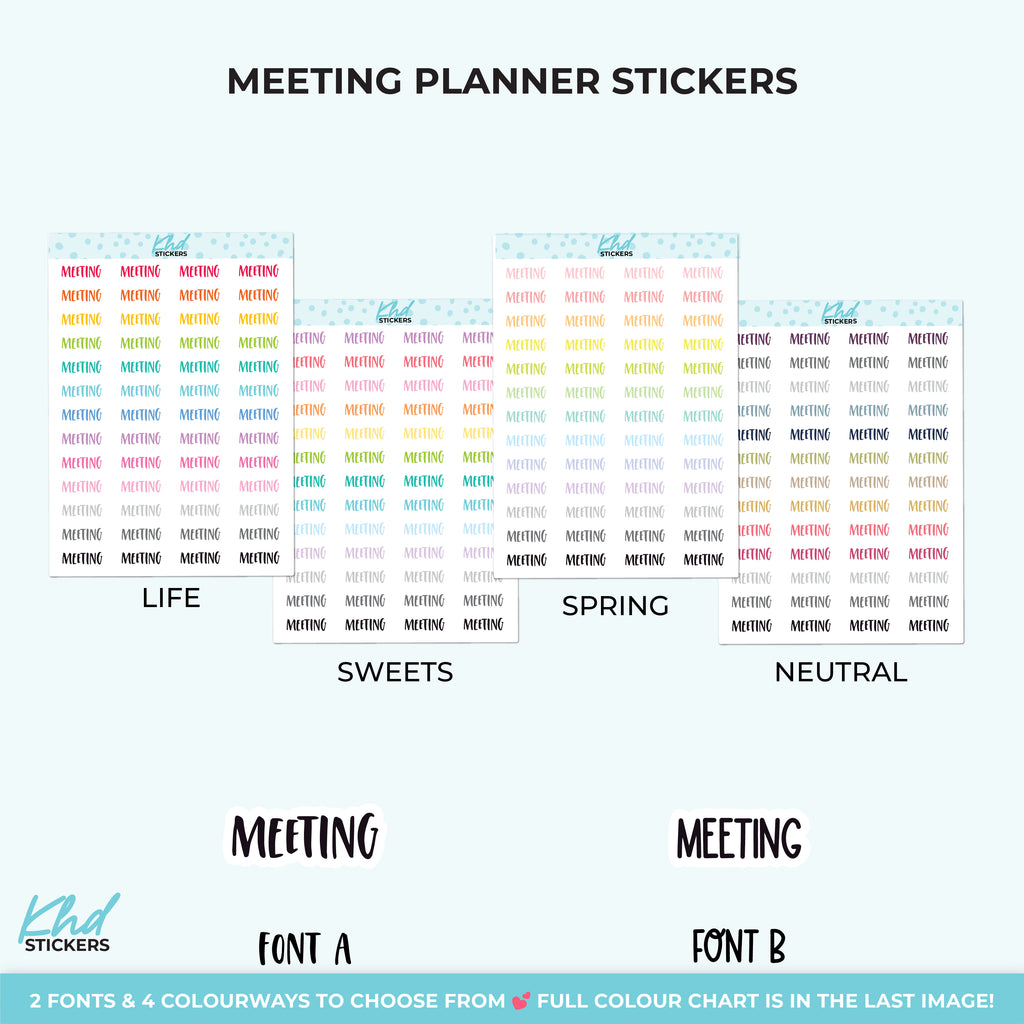 Meeting Planner Stickers Small