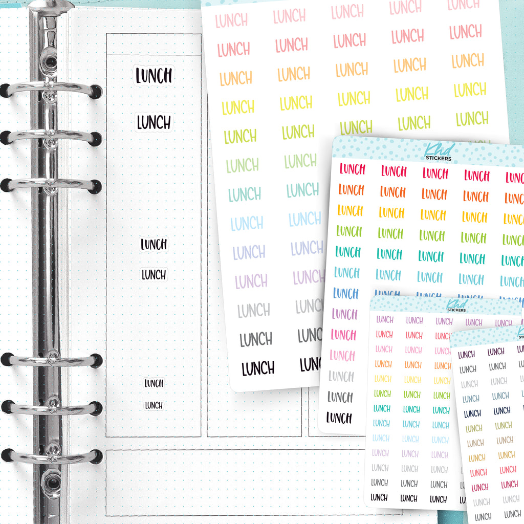 Lunch Planner Stickers Small