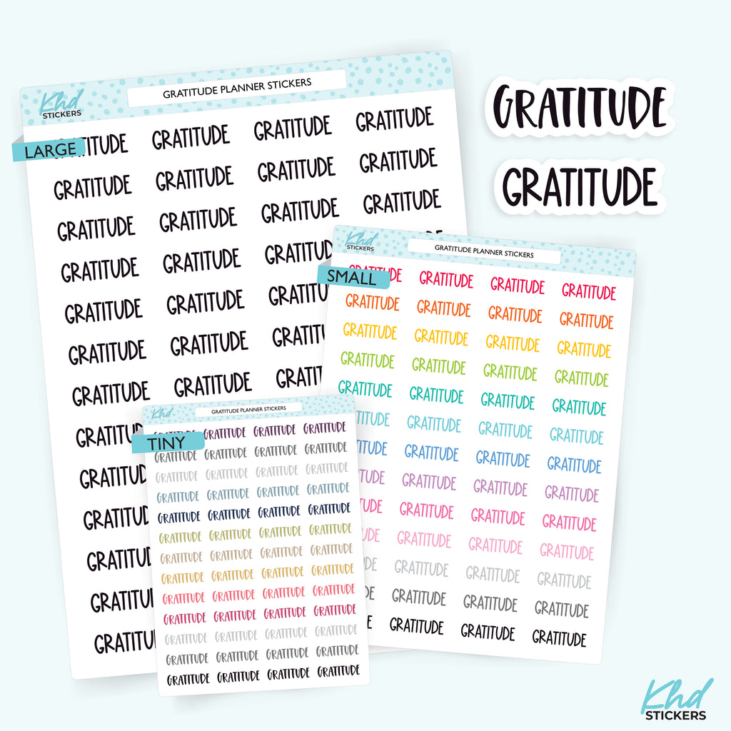 Gratitude Planner Stickers Small