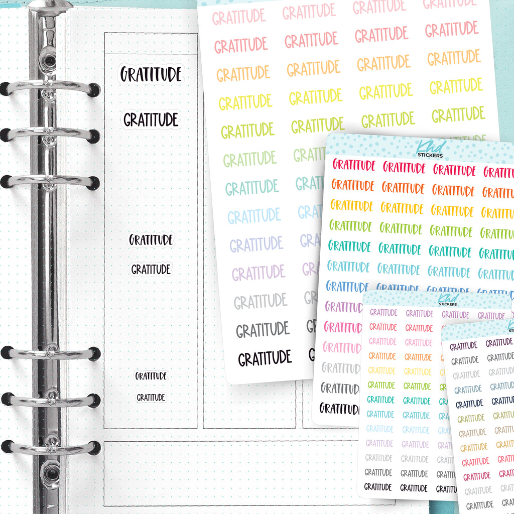 Gratitude Planner Stickers Small