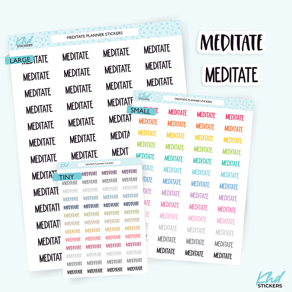 Meditate Planner Stickers Small