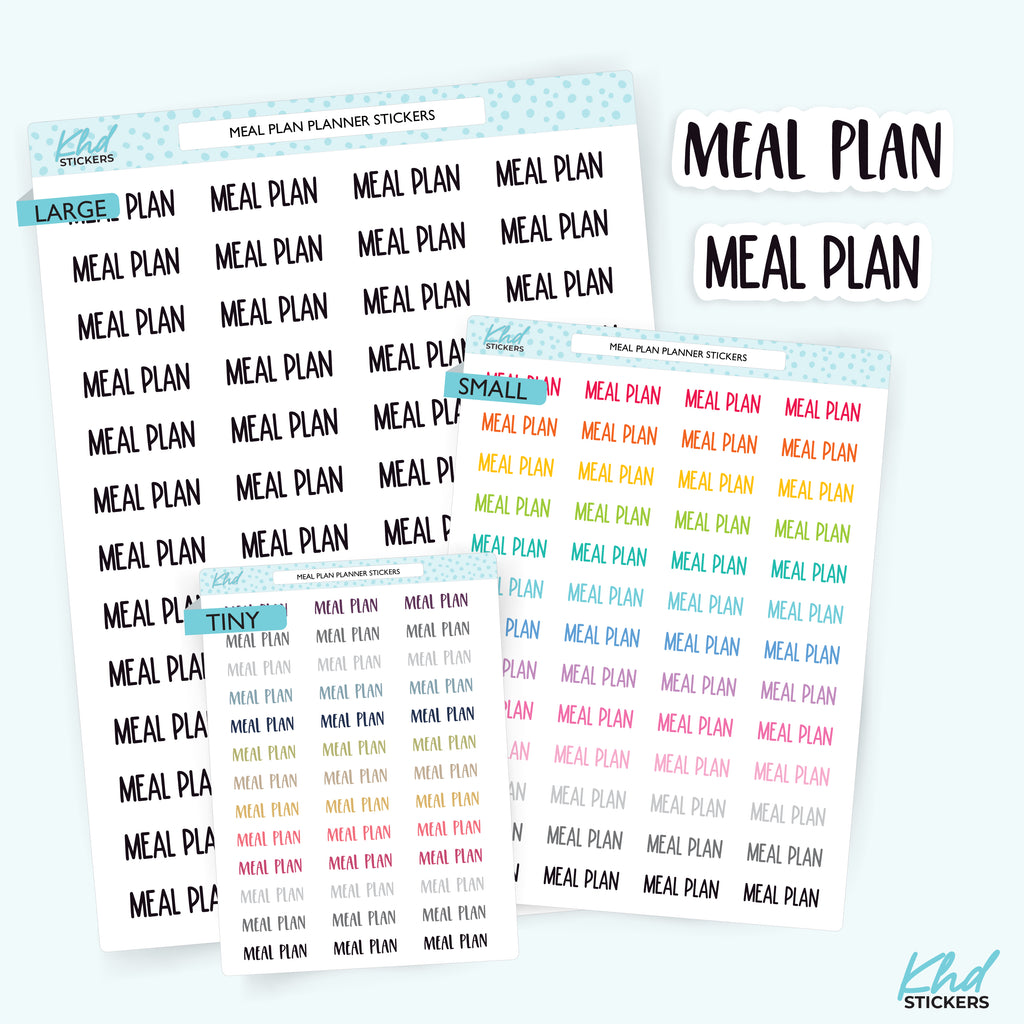 Meal Plan Planner Stickers Small