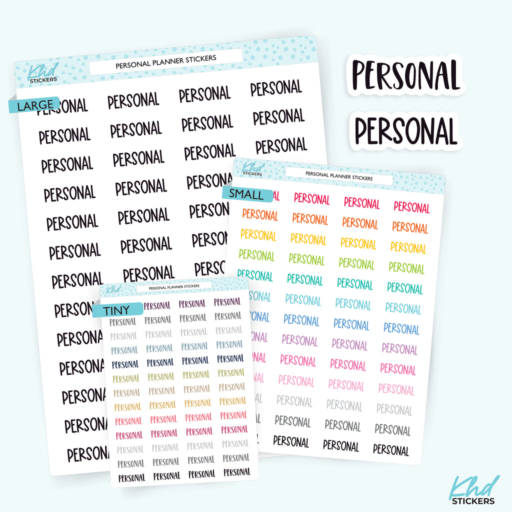 Personal Planner Stickers Small