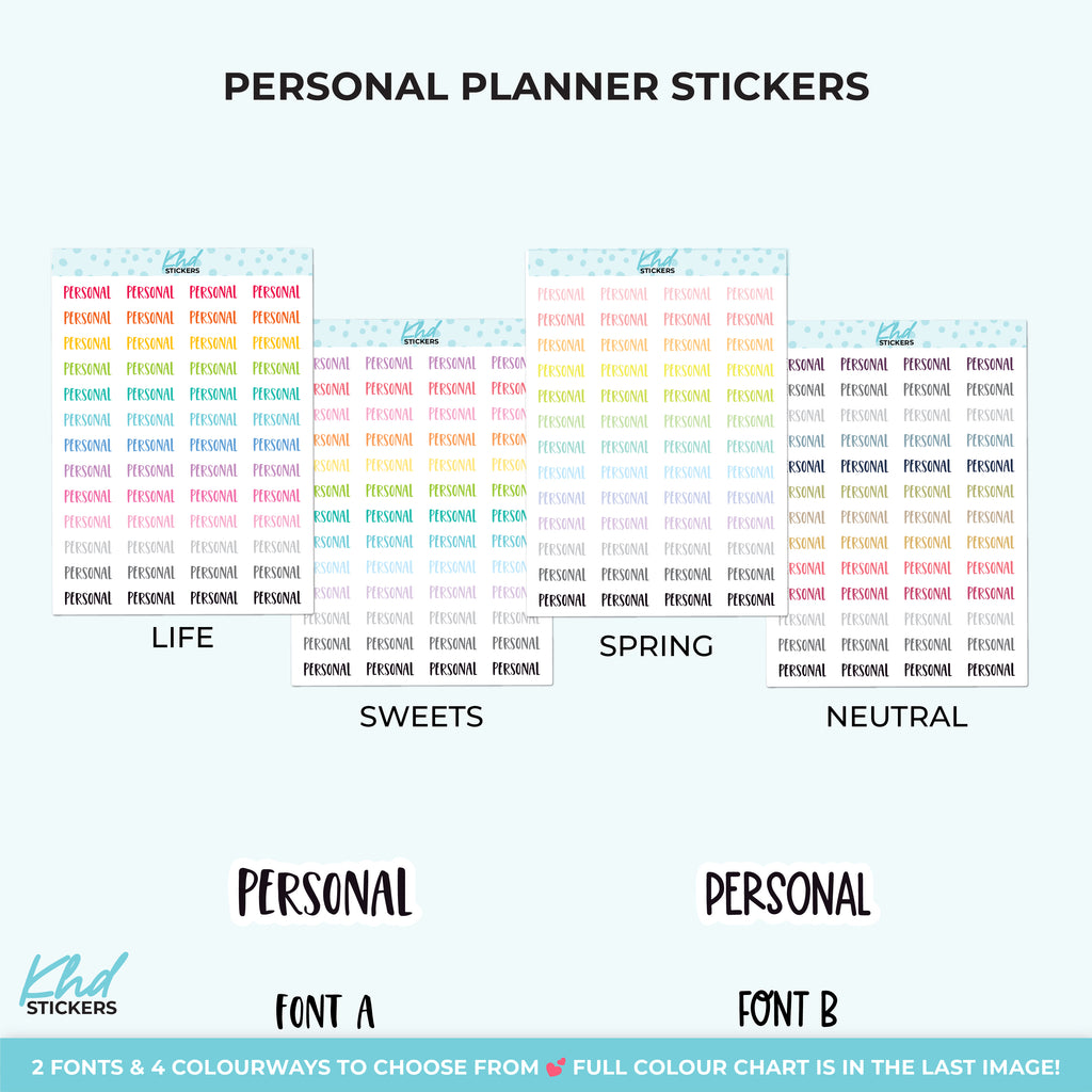 Personal Planner Stickers Small