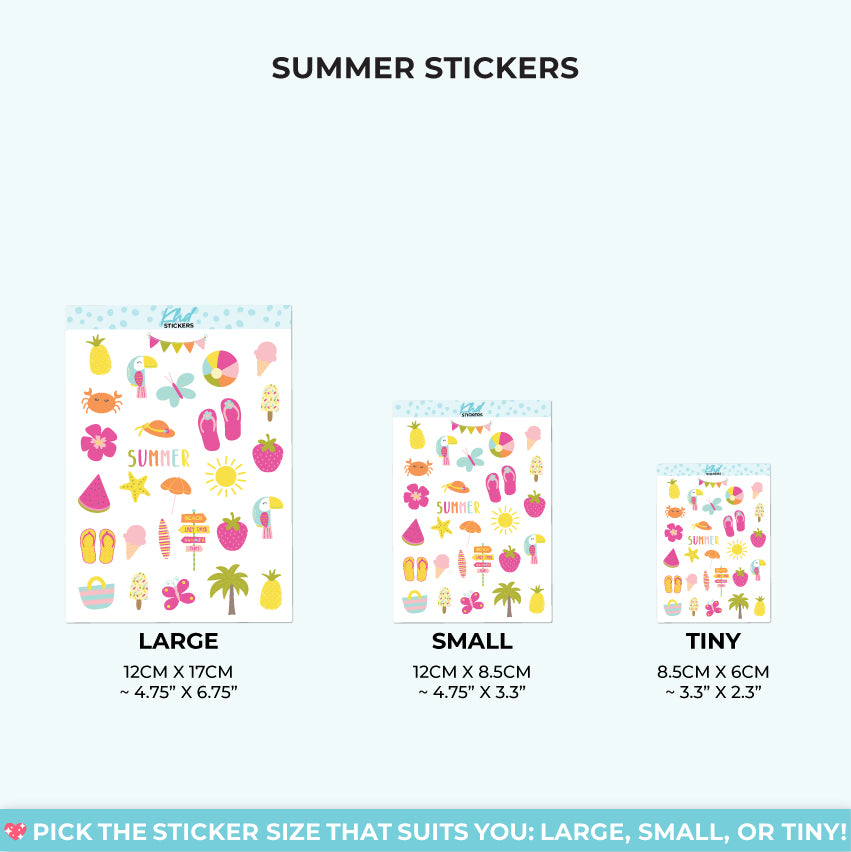 Summer Stickers Small