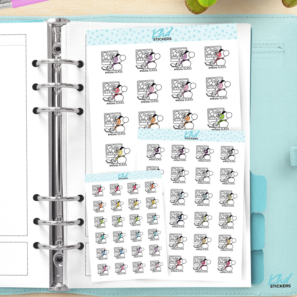 Planner Girl Leona Online Class Planner Stickers Large