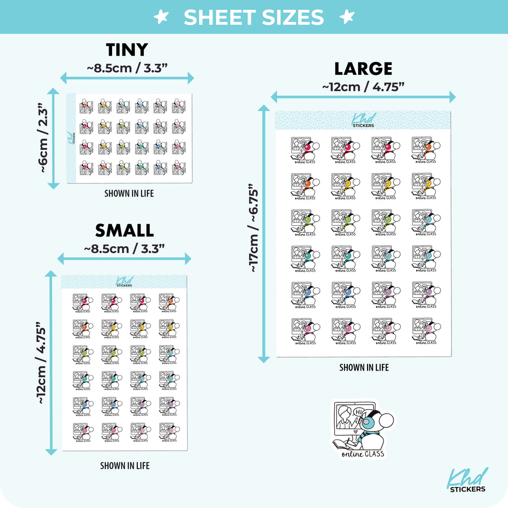 Planner Girl Leona Online Class Planner Stickers Small