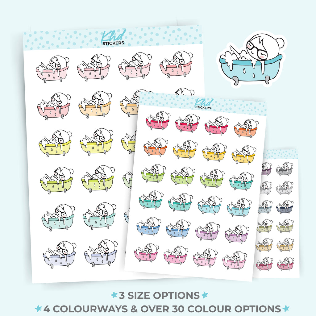 Planner Girl Leona Bathtime Stickers Small