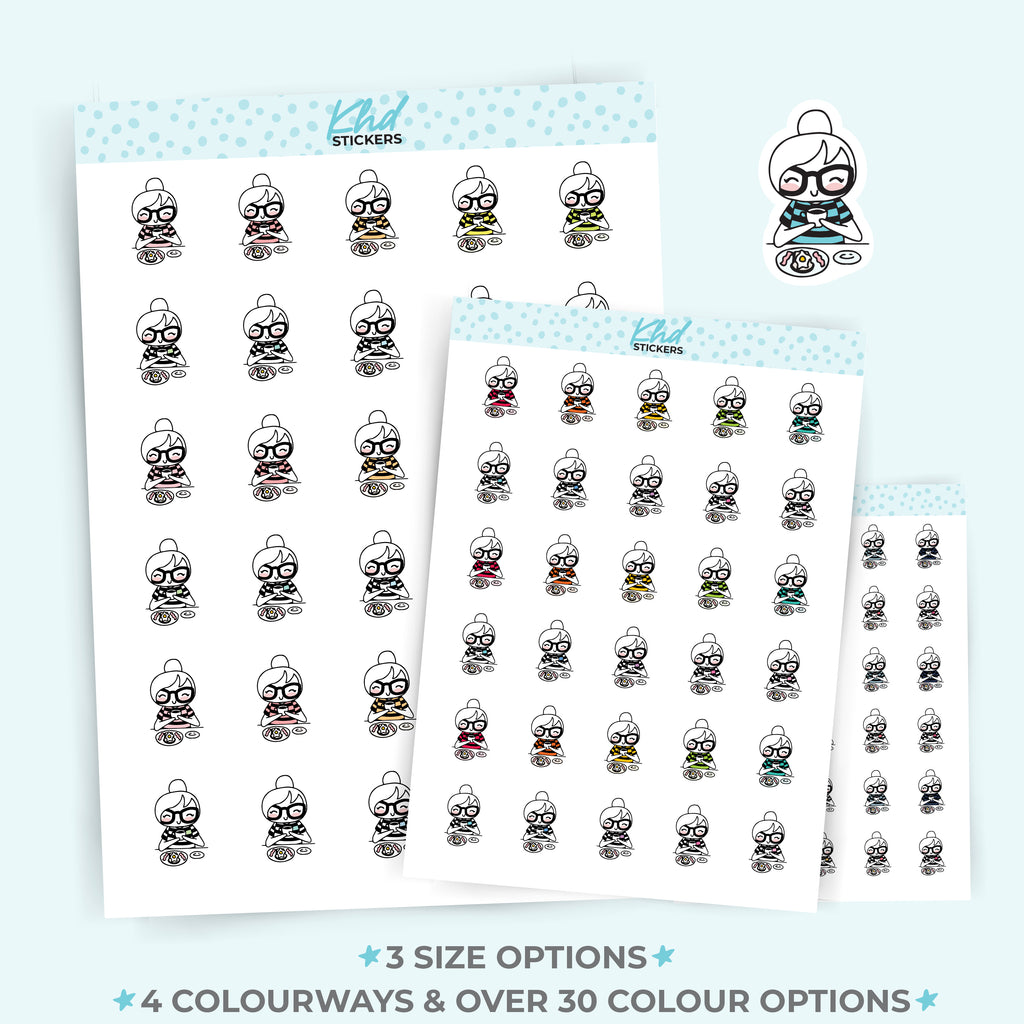 Planner Girl Leona Meal Time Planner Stickers Large