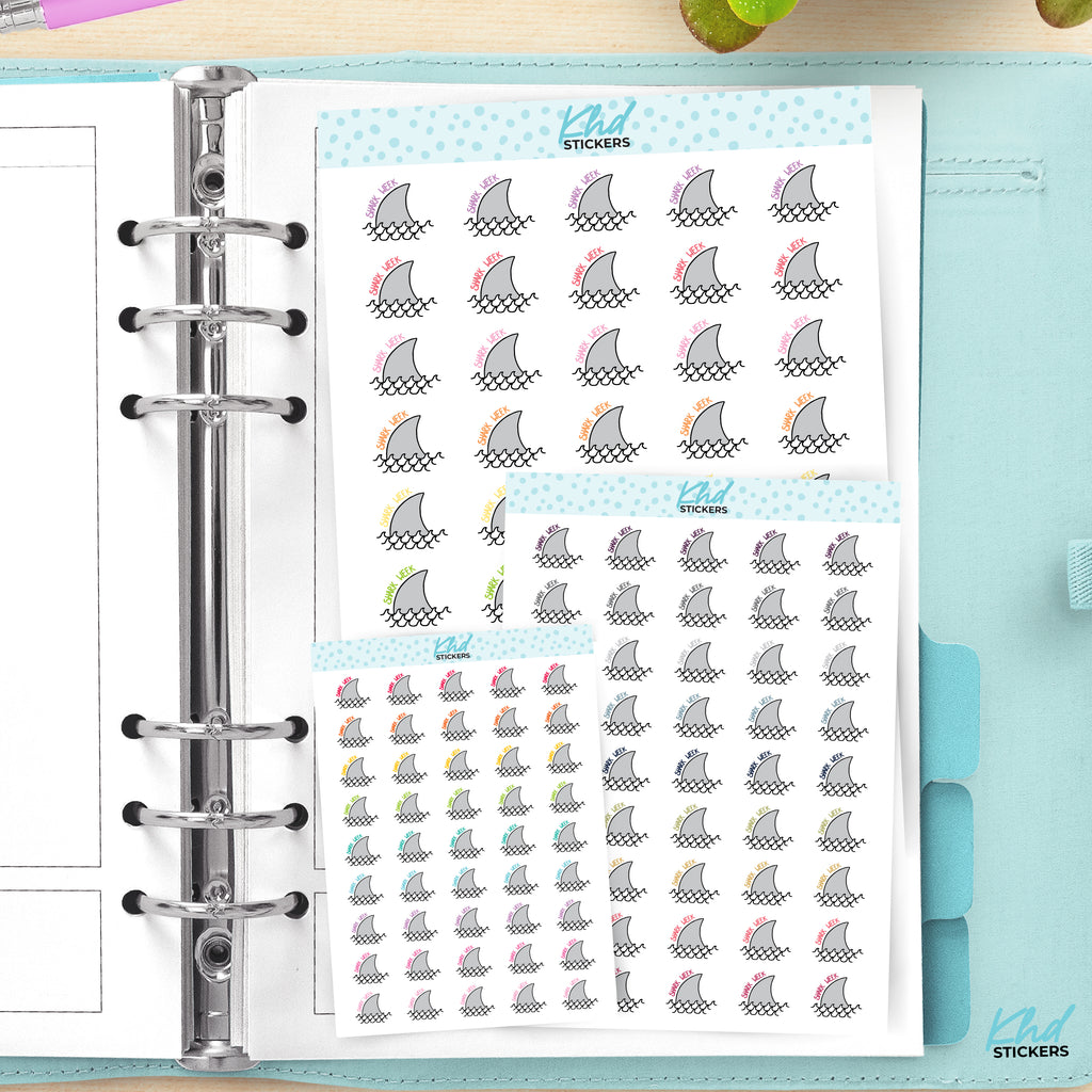 Shark Week Planner Stickers Small